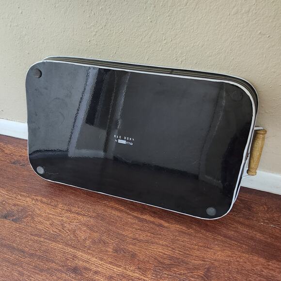 RAE DUNN Black Cocktails Tray with Wood Handles - Picture 6 of 7